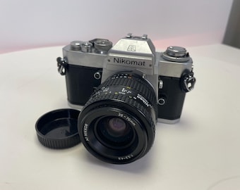 Beautiful Vintage Nikon Nikomat EL Film Camera With AF Nikkor 35-70mm lens, Fully Functional Nikon's First Electronic Quality Camera
