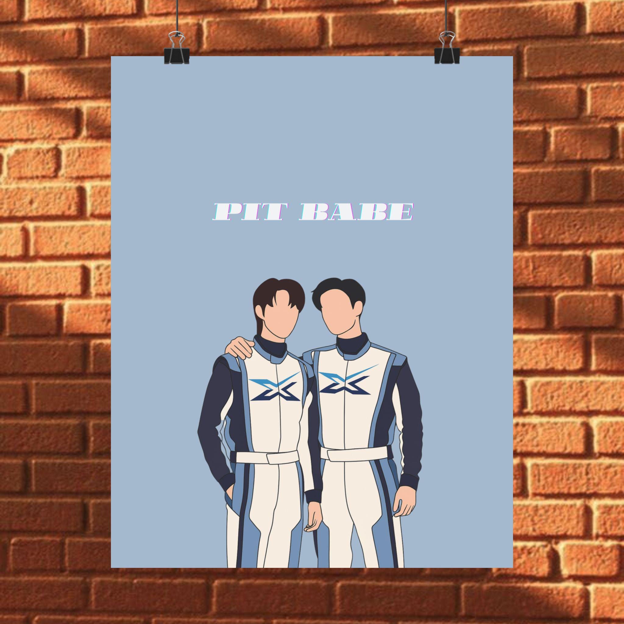 Pit Babe Poster | Thai BL Drama Wall Art | Poohpavel | GMMTV Merch