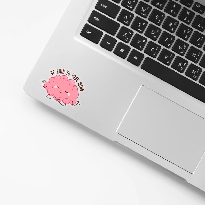 Mental Health Awareness Sticker Be Kind to Your Mind Meditation Brain ...