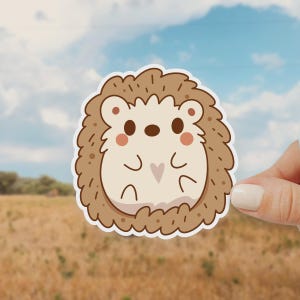 Niedliches Tier Haustier Liebhaber Aufkleber Kawaii Igel Geschenk Laptop Aufkleber Lustiges Tier Vinyl Aufkleber