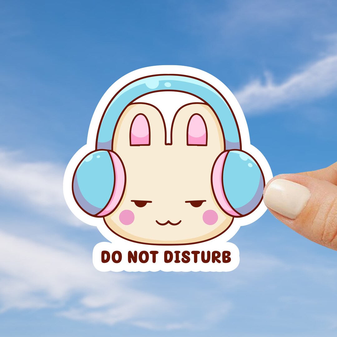 Do Not Disturb Bunny Sticker Waterproof Vinyl Decal Cute Rabbit ...