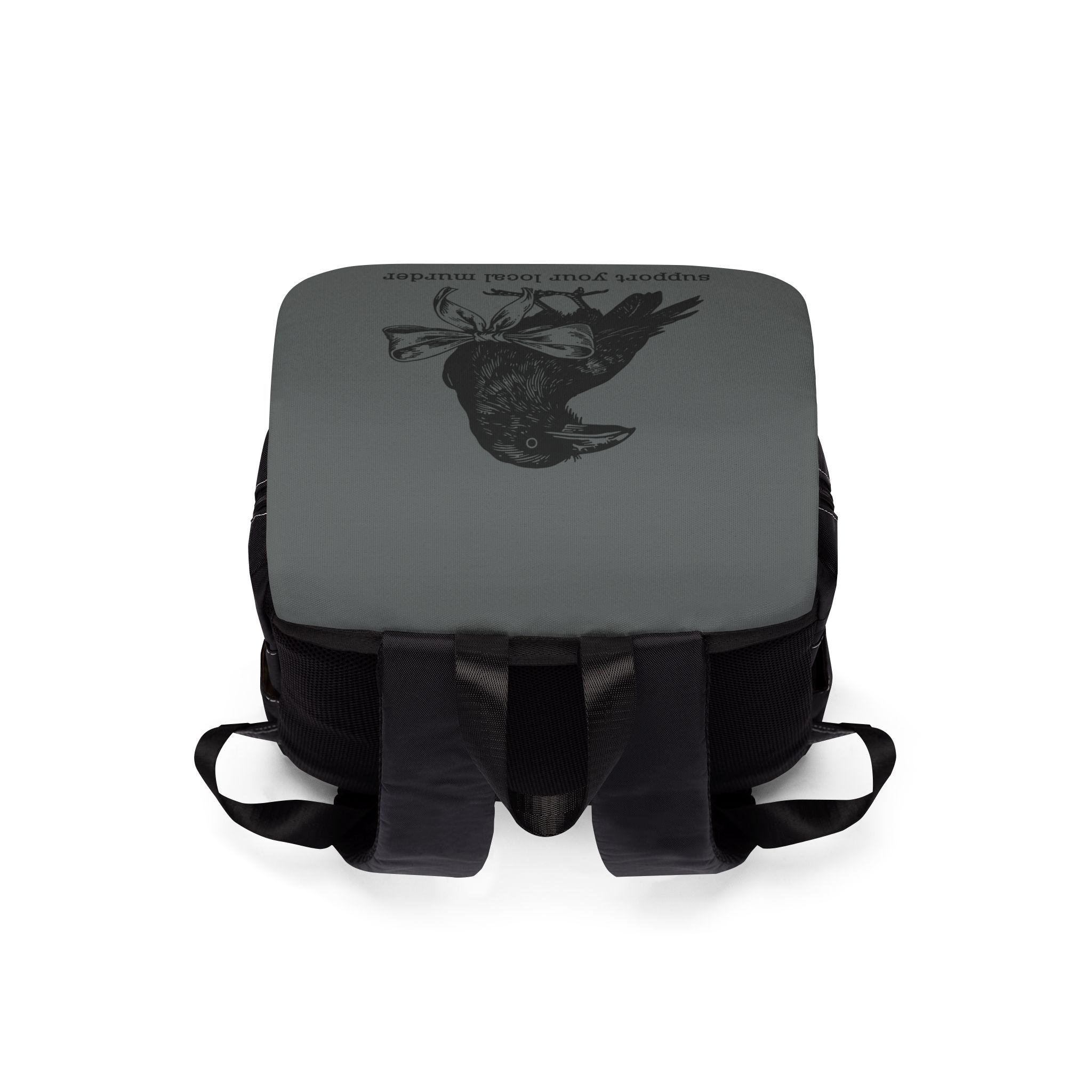 Edgar Backpack Crow Support Local Murder Backpack Raven Book Bag Gothic Back to School ...