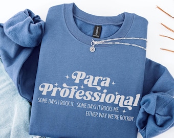 Paraprofessional Sweatshirt, Para Teacher Assistant Crewneck, Retro Gift for Teacher Aide Retro Sweatshirt, Chaos Coordinator