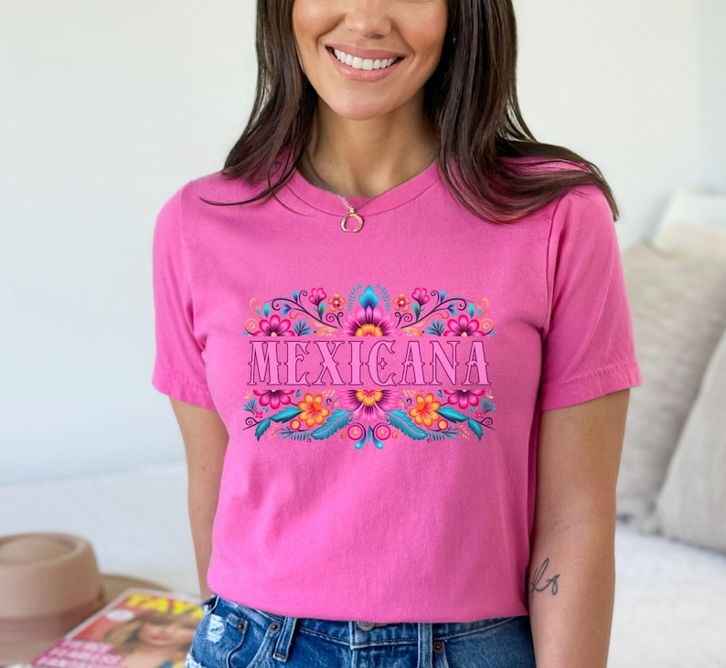 T-Shirt Mexicana Pour Femme - Coton 100% - Thème Fierté Hispanique - Neuf Avec étiquettes