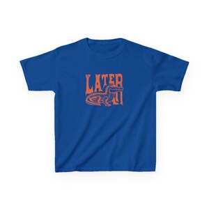 Later Gator 90s Baby Tee Graphic Baby Tee Retro Trendy Alligator Y2K Tee Baby Tees Women Alligator Croptop Gift for Best Friend Florida Tee Royal