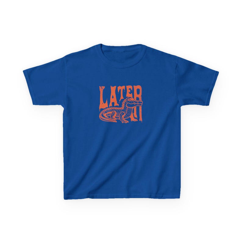 Later Gator 90s Baby Tee Graphic Baby Tee Retro Trendy Alligator Y2K Tee Baby Tees Women Alligator Croptop Gift for Best Friend Florida Tee Royal