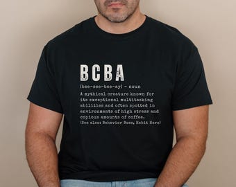 BCBA Men&#39;s Funny Shirt Behavior Analyst Tshirt bcba Gifts Future bcba Behavior Analysis Gift ABA Shirt RBT Tshirt Behavior Specialist