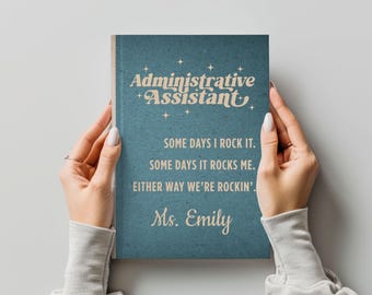 Administrative Assistant Journal Custom Journal, School Front Office Gifts, Secretary Notebook, Personalized Staff Gift