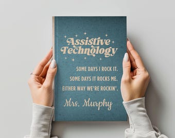 Assistive Technology Custom Journal, AT School Speech Language Notebook, SLP Teacher Appreciation Gift, AAC Personalized Staff Gift