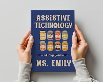 Assistive Technology Hardcover Journal, Personalized AT Notebook, Neurodiversity Sped Teacher, SLP Appreciation Gift, AAC Book