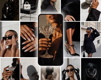 Luxury Dark Boss Lady Stock Photos, Neutral Branding Images (AI Generated)