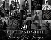 Black and White Luxury Stock Photos: Faceless Marketing (Canva)
