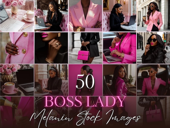 Pink Melanin Stock Photos, Boss Lady Images (Digital Download