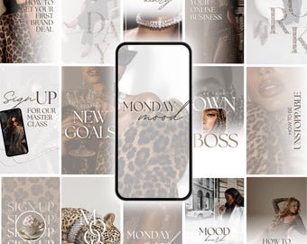 Canva Instagram Story Templates, AI Visuals, Coaching Branding (Digital Download)