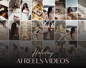 Vacation AI Reels, Canva Editable Instagram Content (Digital Download)
