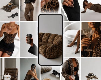 Luxury Leopard Beige Ivory Stock Photos, Neutral Branding Images (AI Generated)