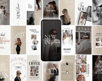 Instagram Story Templates, AI Visuals, Canva Editable (Digital Download)