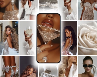 Champagne Glow Stock Photos, Neutral, Feminine Branding (AI Generated)