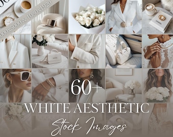 White Stock Photos, Faceless Mockups, Canva Templates (PDF Download)