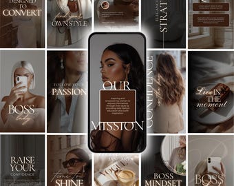 Instagram Templates, Editable Instagram Templates,Aesthetic, instagram template Canva, instagram photos, instagram posts,  Brown, Business