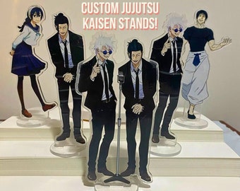 Support de bureau en acrylique Jujutsu Kaisen personnalisé | Tous les personnages emblématiques de l'anime JJK 16 CM Gojo, Geto, Nanami, Shoko, Utahime, Toji