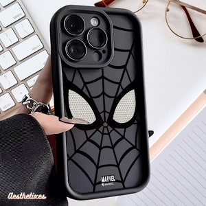 Von Spiderman inspirierte Masken-Handyhülle für iPhone 15, 14, 13, 12, 11, XR, XS, X Marvel & Spiderman inspirierte individuelle Handyhülle Bild 2