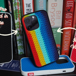 Coque personnalisée inspirée des Vans Coque en caoutchouc unique à semelle gaufrée pour iPhone 15, 14, 13, 12, 11, XR, XS, X Coques iPhone inspirées de la OLD Skool Rainbow