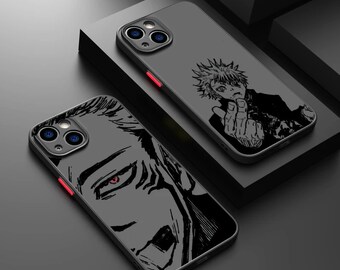 Funda de teléfono personalizada Jujutsu Kaisen Anime para iPhone 15 14 13 12 11 Pro Max 13 12 Mini X.. / Gojo Satoru, Sukuna, Yuji y Yuta de JJK