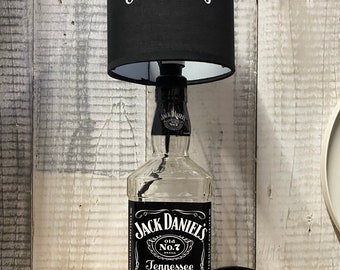 Jack Daniels Bottle Table Lamp | Printed Logo Shade | FREE Postage