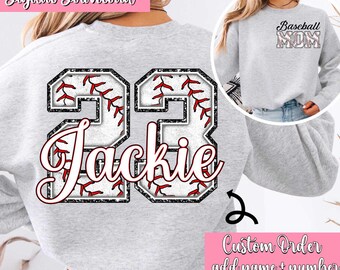 Mamma di baseball personalizzata PNG, Nome di baseball personalizzato PNG, Giorno della partita di baseball PNG, Baseball personalizzato PNG, Numero di baseball personalizzato, Sublimazione