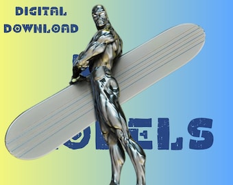 Slvr Srfer Super Statue Model STL File STL Model 3D Easy Printable File