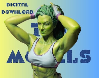 She Hlk Super Bust Model STL File STL Model 3D Easy Printable File