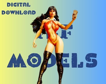 Vmpirella Super Statue Model STL File STL Model 3D Easy Printable File