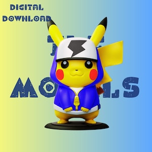 Hiphop Pkchu Mini Model STL File STL Model 3D Easy Printable File