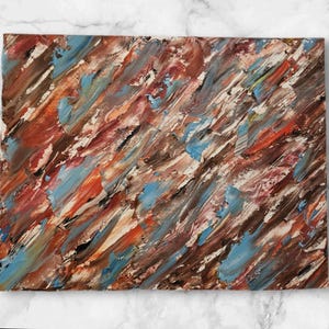 Blurred Fall - 11 x 14 Abstract Oil Painting on Canvas Board, Original Artwork, Impasto Technique 11&quot; x 14&quot;