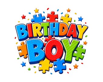 Autism Birthday Boy Png, Autism Birthday Design, Autism Awareness Png, Birthday Boy Shirt Design, Neurodiversity Digital Download