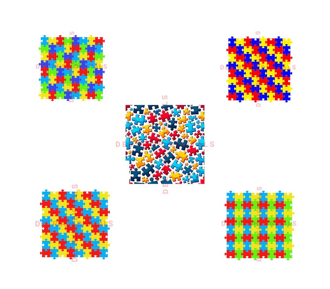 Autism Bundle Png Autism Png Autism Puzzle Pattern Bundle Png Autism ...