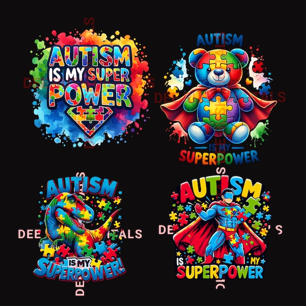 Autyzm to moja supermoc Png Bundle, Autyzm to moja supermoc Png Bundle, Autyzm dinozaur Png, Autyzm miś, Autyzm superbohater Png, Puzzle Png
