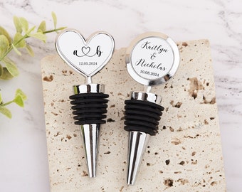 Personalized Wine Bottle Stopper,Engagement Gift,Newlywed Gift,Wedding Favor,Anniversary Gift,Wedding Gifts for Couple,Housewarming Gift