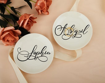 Personalized Gift for Her, Bridesmaid Gift, Custom Trinket Dish, Wedding Bridal Shower Gift, Engagement Ring Dish, Bride Gift, Gift for Mom