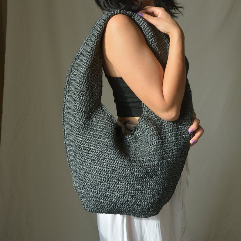 Raffia Hobo Bag