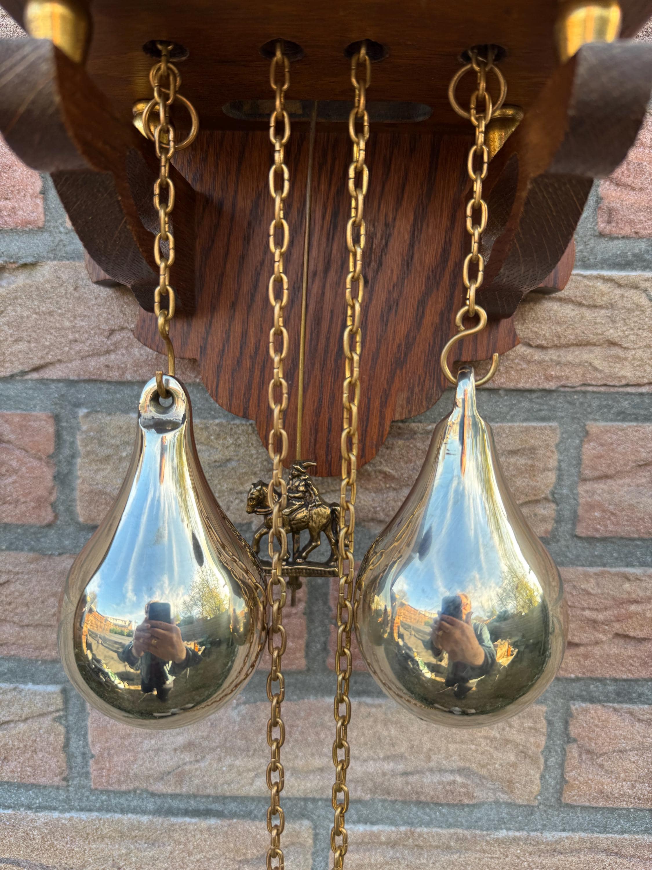 Original Dutch Zaanse Warmink Clock With Pendulum Clock and Two