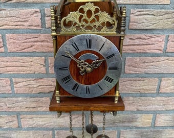Warmink Clock Sallander Dutch Antique Vintage 8 Day Wall Moonphase