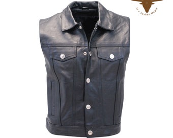 Versatile Leather Vest: Ideal for Bikers, Hunters, and Casual Wear - Perfect Gift for Him - Limited Time Offer!