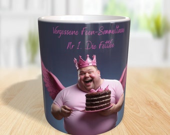 Forgotten fairy collection cup: the fat fairy/coffee cup 330ml/customizable digital print fat fairy overweight funny funny collection