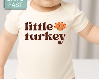 Little Turkey Baby Onesie® for Fall, First Thanksgiving Baby Onesie®, Fall Baby Gift, Little Turkey Gift for Baby Shower, Autumn Onesie