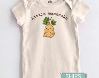 Little Mandrake Baby Onesie®, Cute Plant Baby Bodysuit, Funny Newborn Onesie®, Wizard Baby Shower Gift