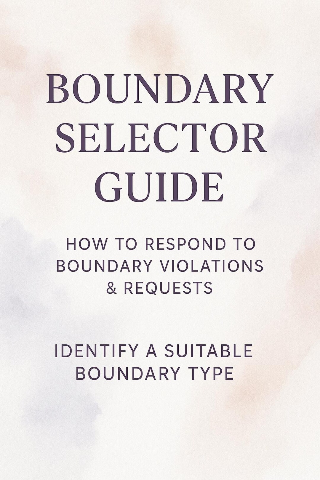 Boundary Setting Worksheet | Self-help PDF for Identifying & Asserting ...