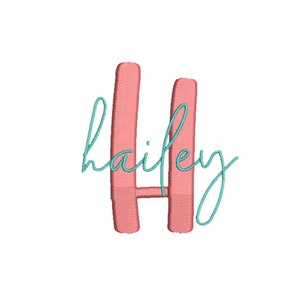 Charlie Duo Embroidery Font,Script Font Satin Stitch Embroidery,Duo Letters Font,Duo Farmhouse font and Script font Alphabet 2 fonts A2