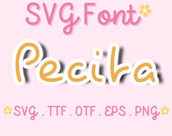 Pecita Font files,SVG Sillhoutte,Sans Serif SVG,svg fonts bundle,svg files for cricut,Monogram svg,Monogram Cricut,ttf,otf